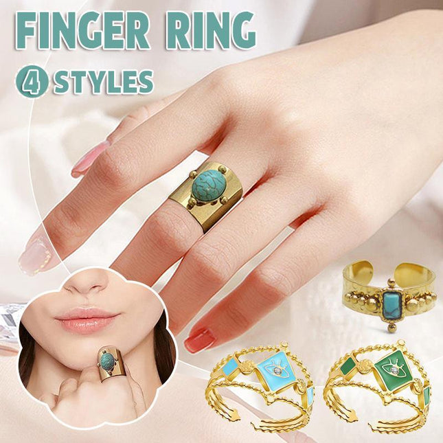 For Valentine's Day Women Finger Ring Stacking Opening Jewelry Dating Gift - Aimall