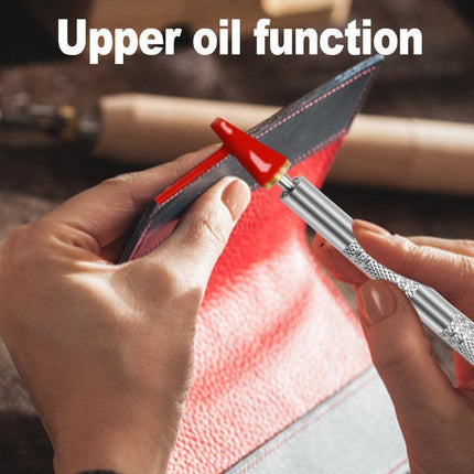 Dual Head Leather Edge Oil Dye Paint Pen Applicator Paint Roller DIY Leather - Aimall