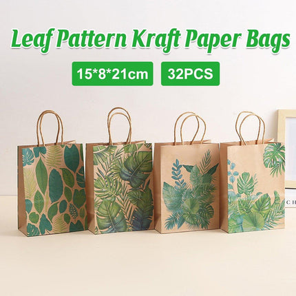 32Pcs Party Paper Bags Tote Bags Printed Gift Bags for Shopping Packaging Use