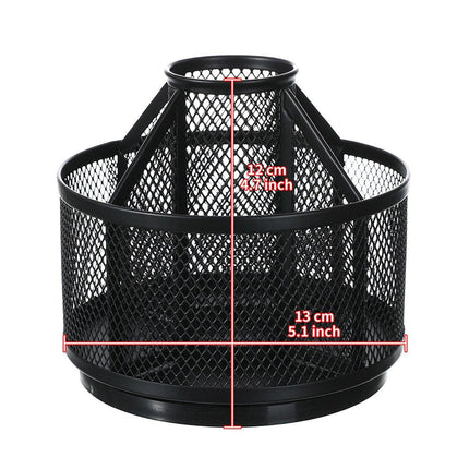 Rotating Pen Holder Organizer Multifunctional Desk Storage Bucket for Office