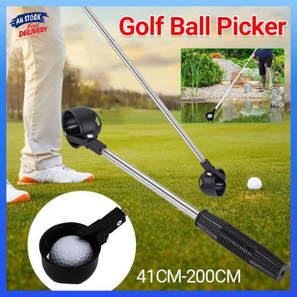 2M Golf Ball Scoop Pick Up Retriever Stainless Steel Tool Saver Shaft VIC - Aimall