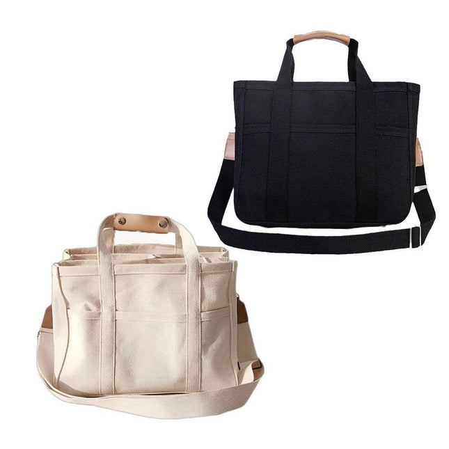 Stylish Multifunctional Mummy Bag Canvas Shoulder Crossbody Handheld Tote Bag
