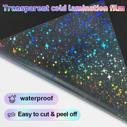30pcs Anti-Scratch Self-Adhesive Waterproof Seven-Color Laser Film Stickers