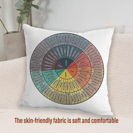 3PCS Emotion Wheel Decorative Pillowcase Sofa Cushion Cover for Bedroom Decor
