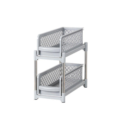 Bathroom Kitchen Sink Storage Rack Drawer Plastic Shelf Seasoning Holder