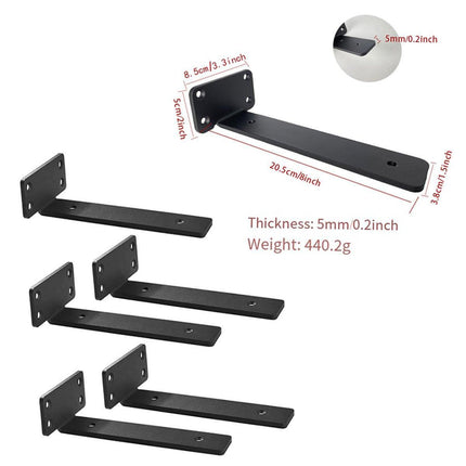 Heavy Duty Shelf Bracket Black L Shape Shelf Bracket Hidden Steel Bracket Shelve