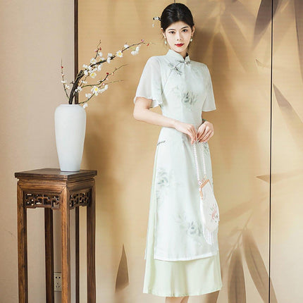 Summer Women Cheongsam Improved Chinese Dress New Elegant Style Traditional