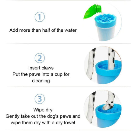 Dog Paw Cleaner Pet cat Foot Washer Cup Feet Clean Brush Cleaning Paws Wash Tool - Aimall