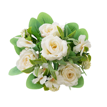 2Pcs Simulation Rose Bouquet Home Decoration Artificial Flower Arrangement Set