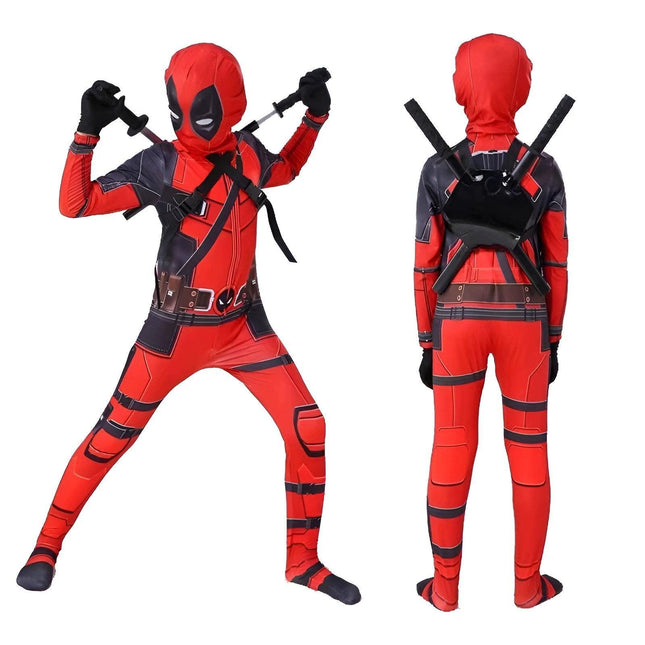 Anime Movie Same Cosplay Halloween Children's Adult Leotard Headwear Deadpool