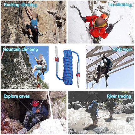 5 Sizes Outdoor Climbing Rope Nylon Safety Rope for Mountaineering Fire Escape