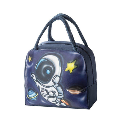 Cute 3D Cartoon Insulated Lunch Bag Oxford Fabric Bento Tote for School Use