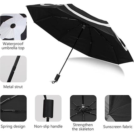 Rain Umbrella Compact Folding Sunscreen Umbrella Camellia Outdoor UV Protection