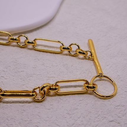 Chain Vintage OT Clasp Necklace Elegant Jewelry for Women Fashion Necklace