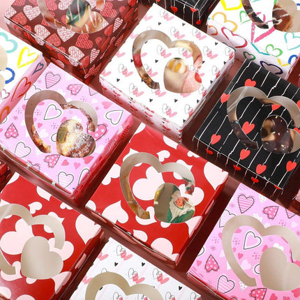 25PCS Large Square Colour Gift Boxes for Valentines Day Surprise and Lucky Gift