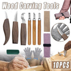 10PCS Wood Carving Tools Set Woodworking Whittling Chisels Cutters Hand Tool Kit