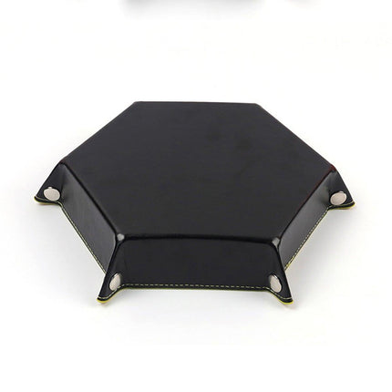 Hexagonal Velvet Folding Storage Tray Box Desktop Organizer for Home and Office