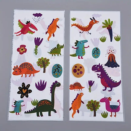 150pcs Dinosaur Candy Bags Flat Gift Pouches for Party Favors and Cute Packaging