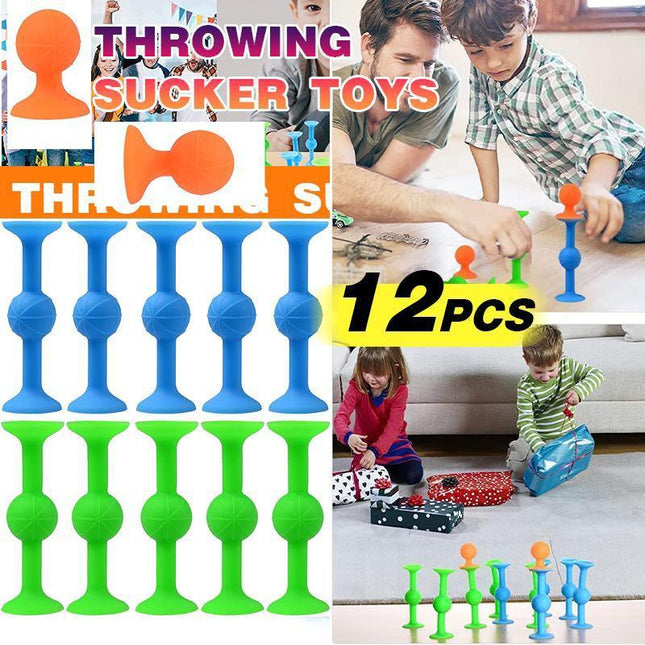 12pcs Sucker Darts Throwing Game Sticky Pop Table Toy Party Drinking Toys - Aimall