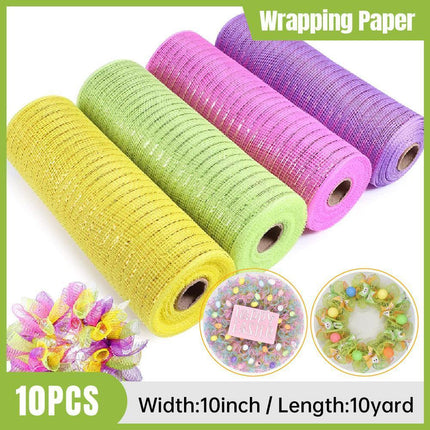 10Yards Gauze Mesh Flower Bouquet Wrapping Paper Florists Gift Packaging - Aimall