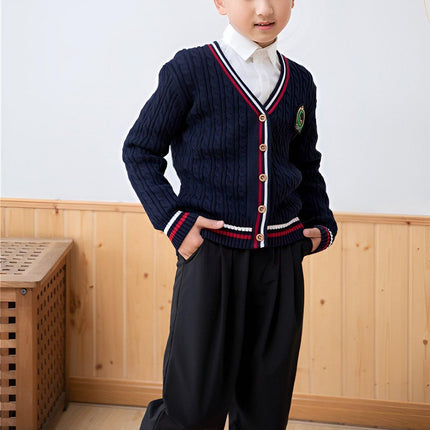 Kids Warm Cardigan Unisex Cozy Knitwear Sweater Boys Girls Fashion Knit - Aimall