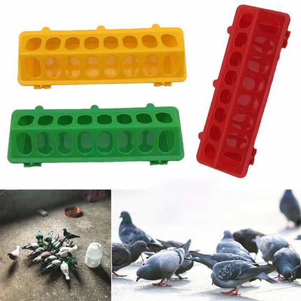 30cm Feeder Storage Trough Quail Drinker Plastic Wild Stable Chick Birds Pigeons - Aimall