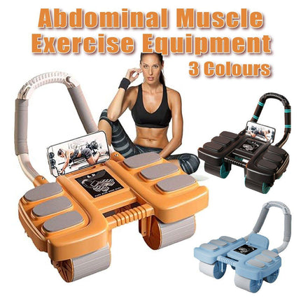 Four Wheel Abdominal Exercise Roller Elbow Support for Core Strength Training