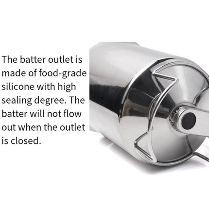 Stainless Steel Handheld Batter Dispenser Cake Funnel Mixing Separator Tool