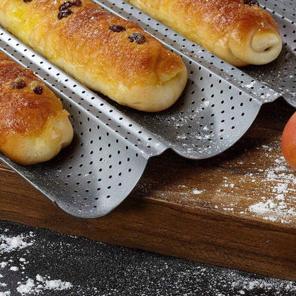 Non-stick French Baguette Pan Bread Baking Mould Loaves Mold Cooking Steel Tray