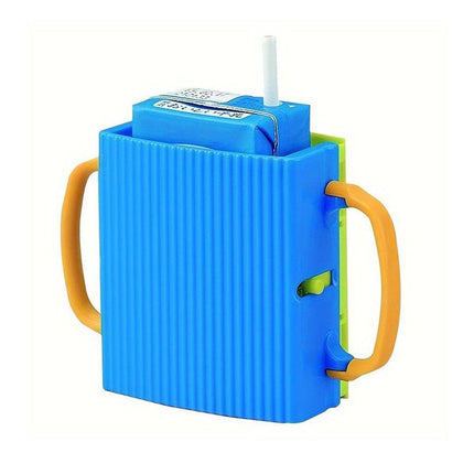 Adjustable Folding Juice Box Holder No-Squeeze Cup for Little Ones 2-Pack