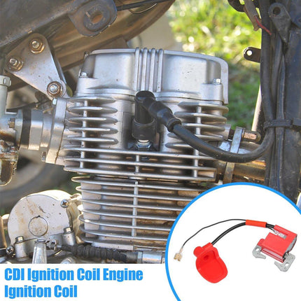 High Voltage Red Ignition Coil Pack for 47cc 49cc Dirt Bike ATV Mini Moto