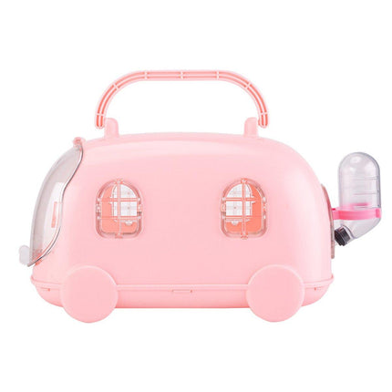 Plastic Hamster Takeout Box with Cage Portable Pet Carrier for Small Animals