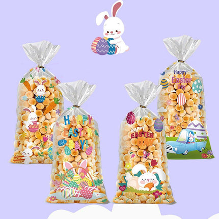 150pcs Easter Candy Gift Bags Party Favour Flat Pouches Holiday Treat Bags