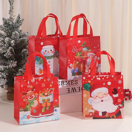 25pcs Christmas Non-Woven Shopping Tote Bags Printed Colour Party Gift Bags