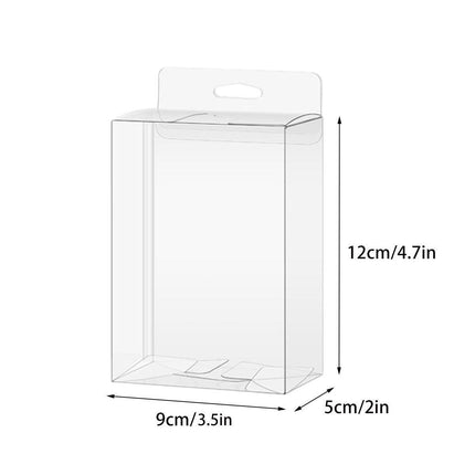 50pcs Transparent Gift Boxes with Hooks Clear Packaging Storage Containers
