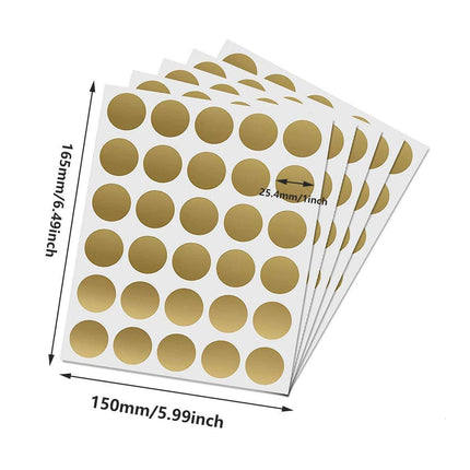20 Sheets Round DIY Sticker Labels Adhesive Craft Labels for Organization Decor