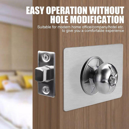 Spherical Lock Repair Plate Set Circular Door Lock Fixing Kit 2 Pieces Metal