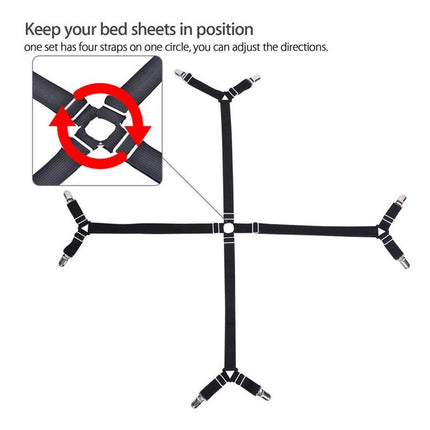 Adjustable Comforter Sheet Buckle Fixer Non-Slip Elastic Clip for Bedding Secure