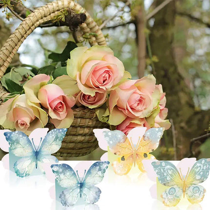 24pcs Tea Party Flower Decoration Snack Box 3D Butterfly Birthday Wedding Box