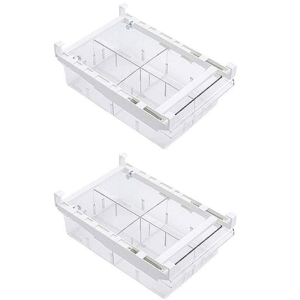 2 Pack Fridge Crisper Drawer Storage Boxes Food Organizer for Fresh Produce
