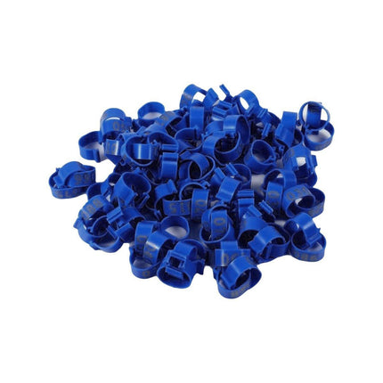100X 001-100 Digital Numbered Bird Leg Band Rings Clip For Pigeon Parrot Poultry