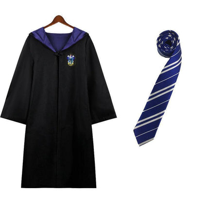 AU Harry Potter Gryffindor Ravenclaw Slytherin Robe Cloak Tie Costume Wand Scarf - Aimall