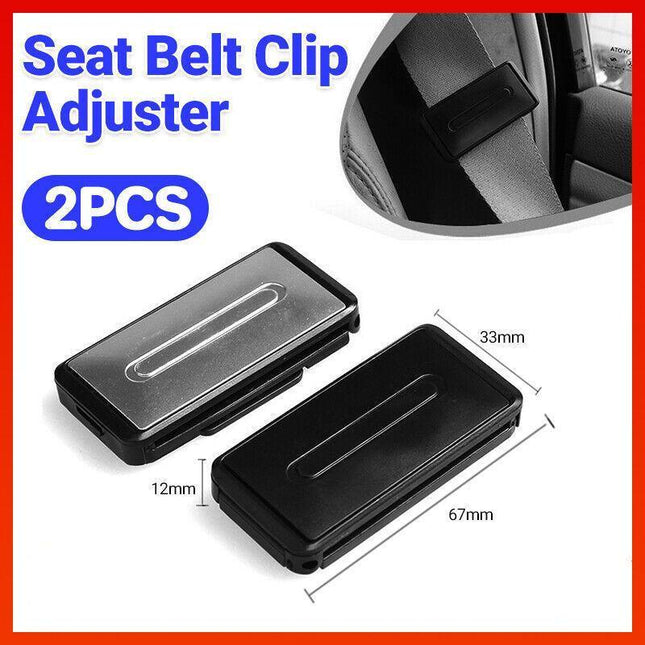 2X Car Seat Belt Clip Buckle Shoulder Tension Adjuster Clamp Auto Seatbelt Clips - Aimall