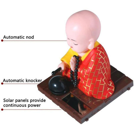 Little Novice Monk Car Ornaments Decorative Figurines Cute Home Office Decor