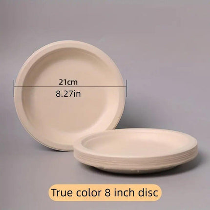 100x Biodegradable Sugarcane Paper Trays - Eco-Friendly & Durable for Food - Aimall