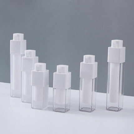 5Pcs Leak-Proof Travel Bottles Transparent Rotary Vacuum Press Lotion Container