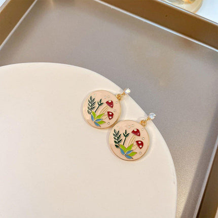 Geometric Cartoon Earrings Cute Fun Fashion Jewelry Gift for Daily Wear