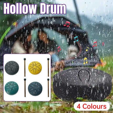 Hollow Steel Tongue Drum Percussion Instrument for Meditation Yoga Music Practice
