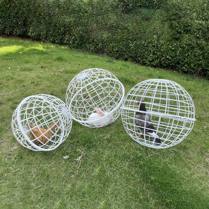 2pcs Rollable Round Cage Small Animals Durable Housing Pet Protection Enclosure