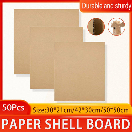 50pcs Corrugated Cardboard Sheets Express Carton Spacer Gasket Packing Material